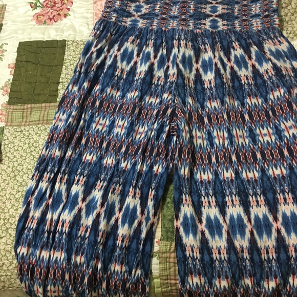 Multi colored elastic waist wide leg pants - Picture 5 of 5